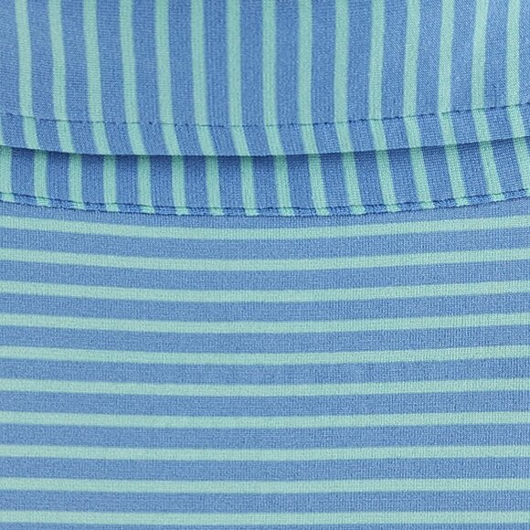 Vineyard Vines Performance Polo Shirt Men Striped Blue Green Stretch Adult Peru - Picture 16 of 16